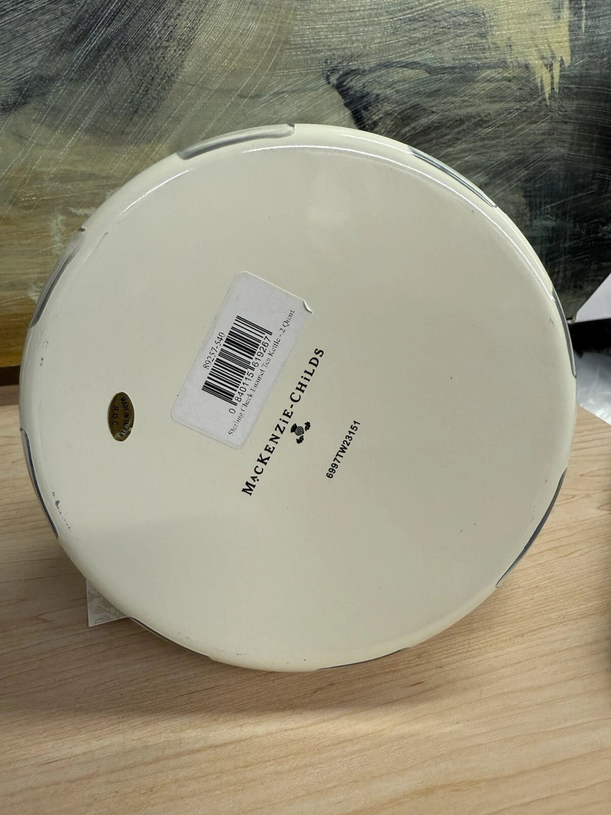 MacKENZIE CHILDS 2 QT STERLING CHECK TEA KETTLE 🌹🫶🏼