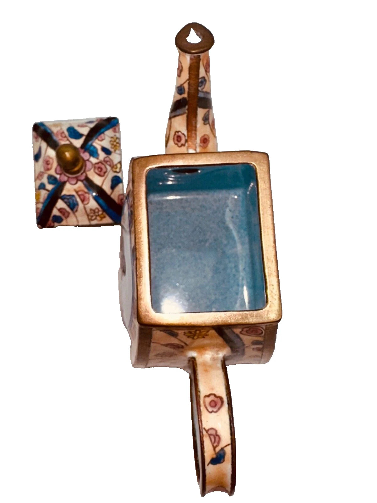 Enamel Miniature Teapot From Kelvin Chen Quite Rare #381 Geishas 1999