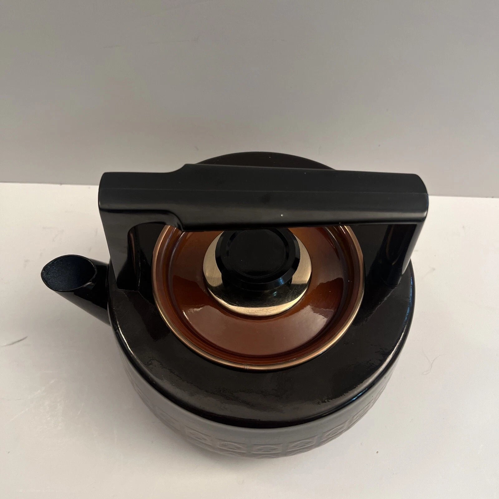 Mid-century Modern West Bend USA Le Provencal Enamel Tea Pot Water Kettle Xlnt!