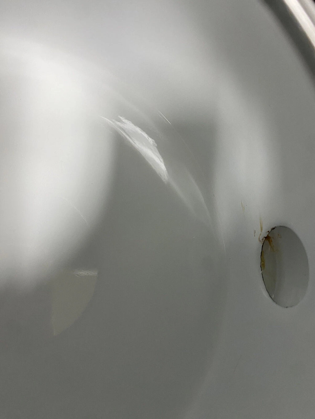 Vintage Enamel Lincoware Tea Pot Kettle White with Plastic Handle-Blue Flowers