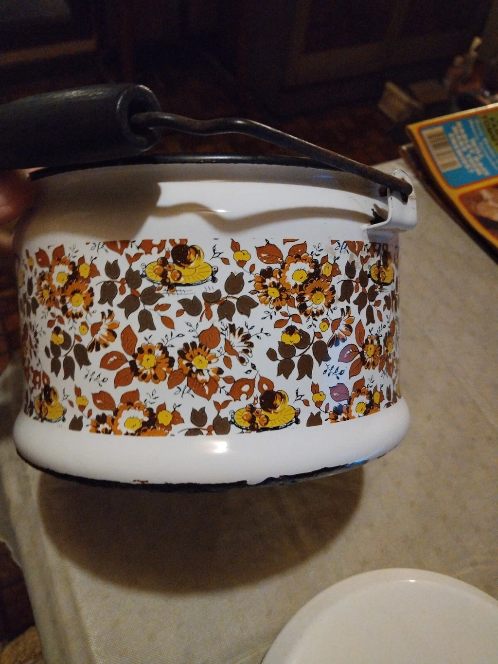 Vintage Enamel Kettle/Tea Pot Mid Century Modern Style