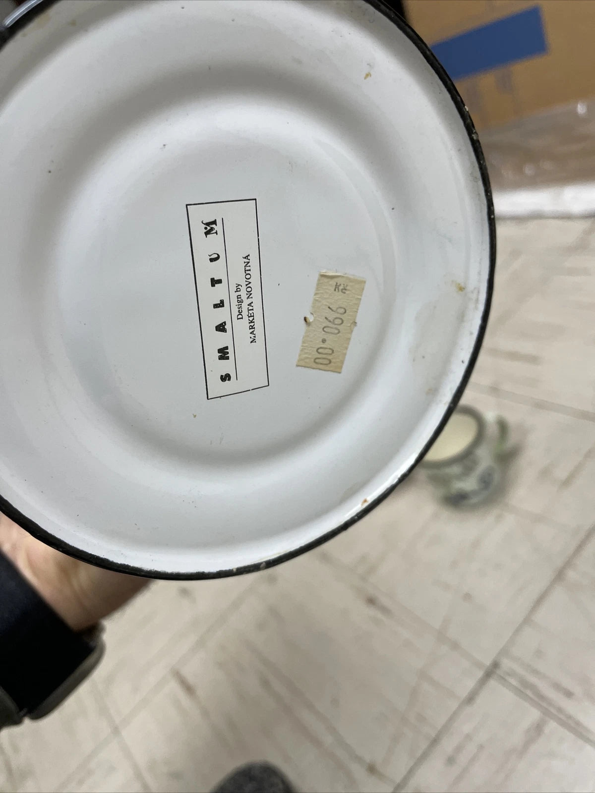 Smaltum Praha Enamelware Teapot Kettle Czech