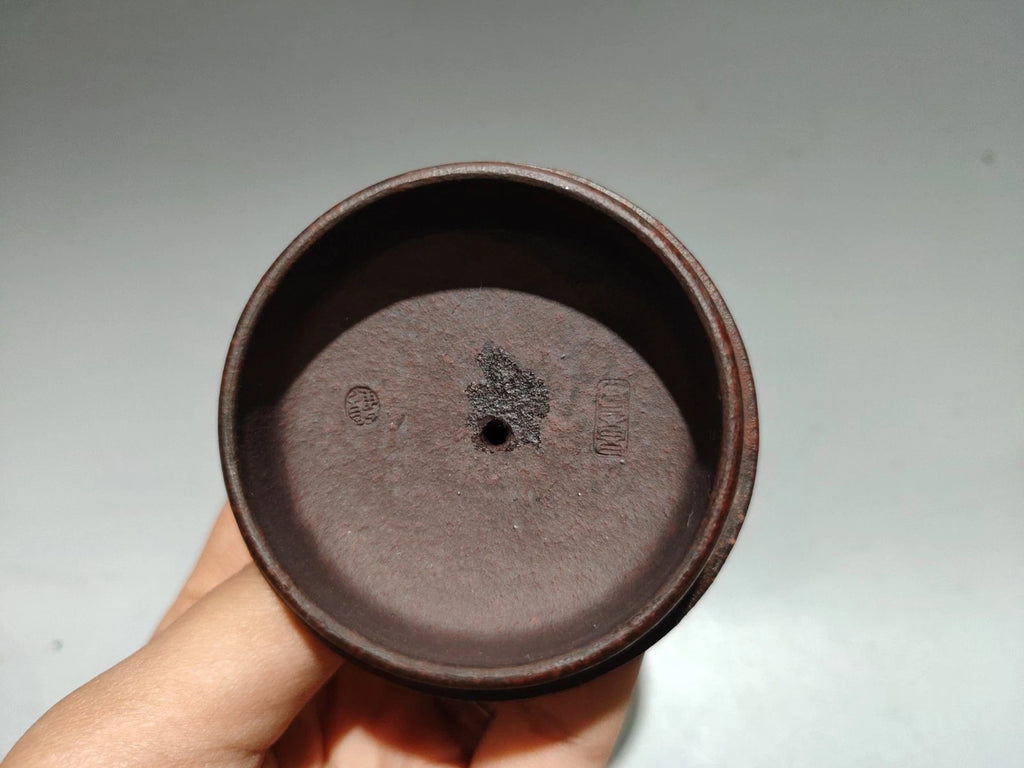 Purple Clay Teapot Tea Pots Strainer Octagonal Dual Tone Enameled Cloisonne