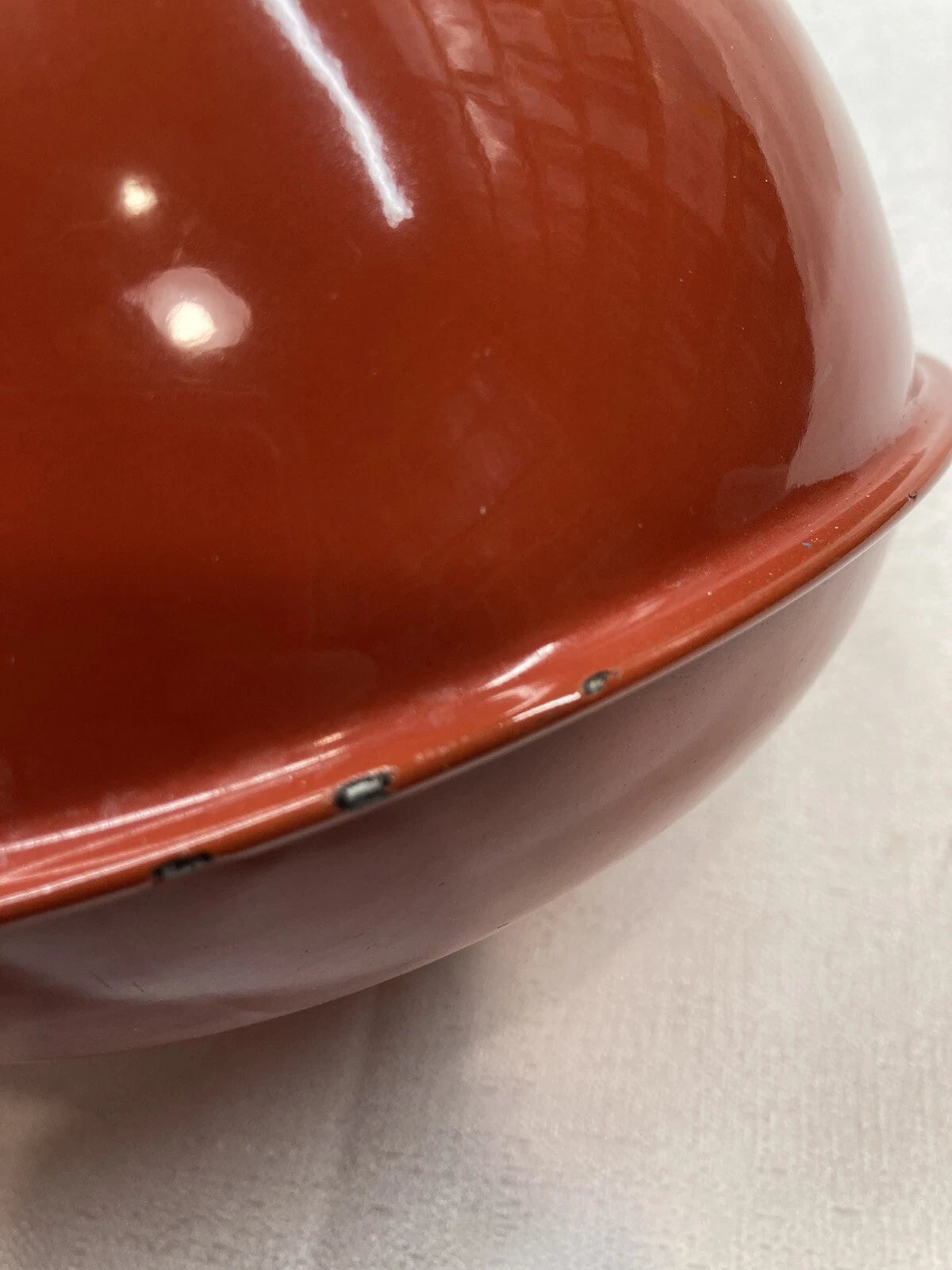 Vintage Teapot Kettle Brown MCM Retro Wooden Handle Japan Coffee Enamel