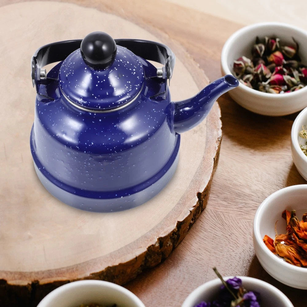Kettle Enamel Office Cold Water Pot with Patterns Chinese Restaurant Teapot