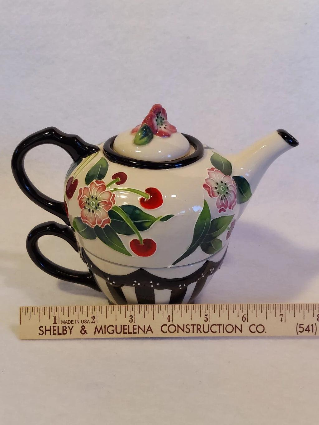 Blue Sky Enamel Style Teapot / Mug Combo 2015