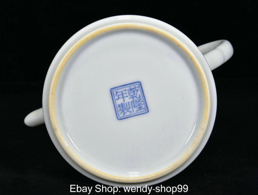 QianLong Dynasty Enamel Colour Porcelain Ruyi Flower Vase Wine Tea Pot Flagon
