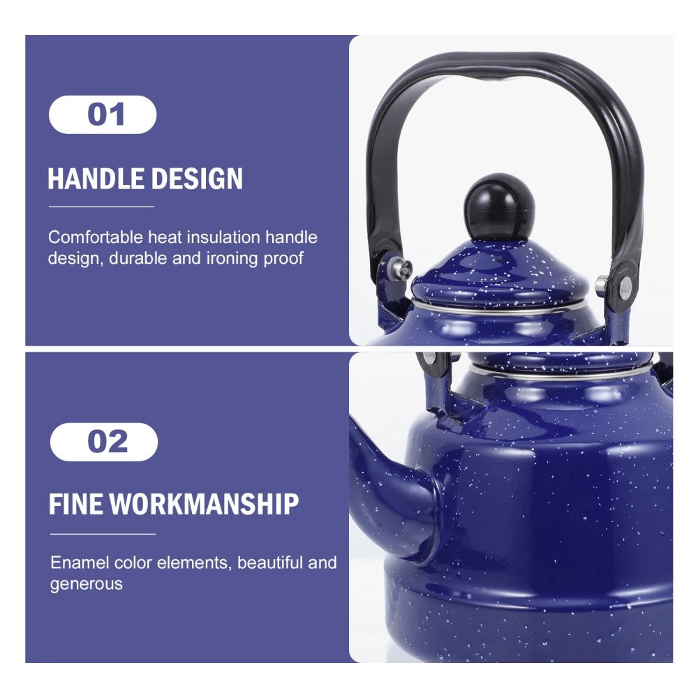 Enameled Water Kettle Mottling Pattern Teapot Household Delicate Heating Teapot