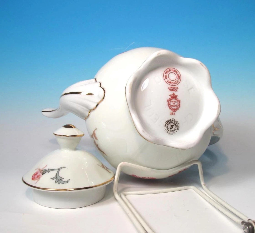 CH Field Haviland Limoges Jacques Teyssier Porcelain Antique Art Nouveau Teapot