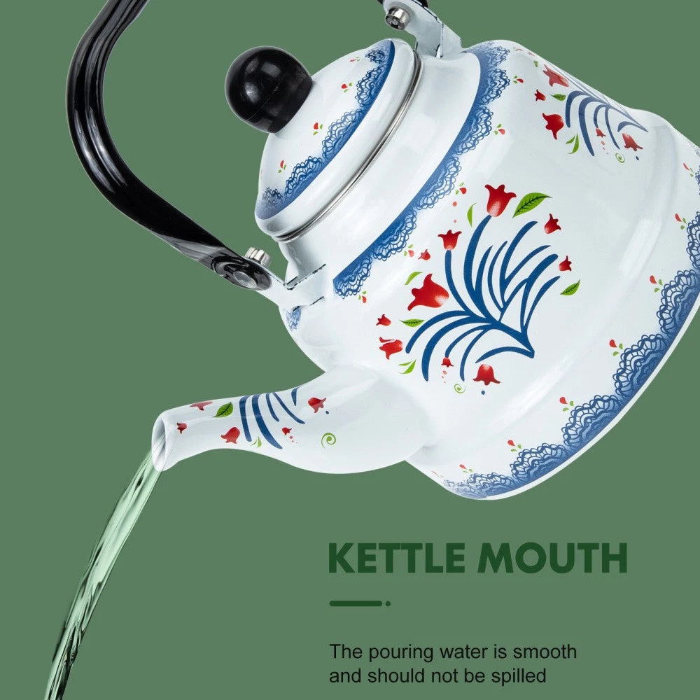 Thickened Enamel Pot Office Teapot Uk Retro Kettle Stove Kettles