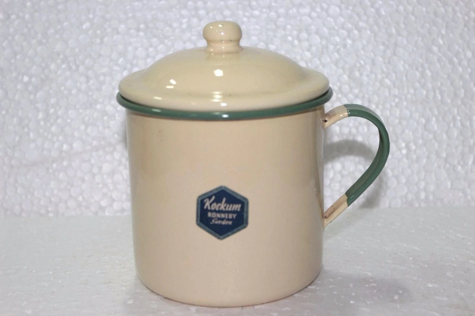 Sweden Enamel Milk/Tea Pot Old Vintage Antique Kitchenware Collectible