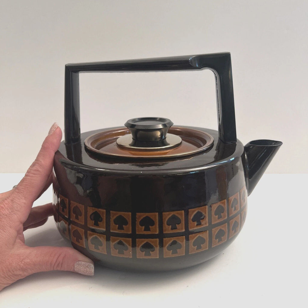 Mid-century Modern West Bend USA Le Provencal Enamel Tea Pot Water Kettle Xlnt!