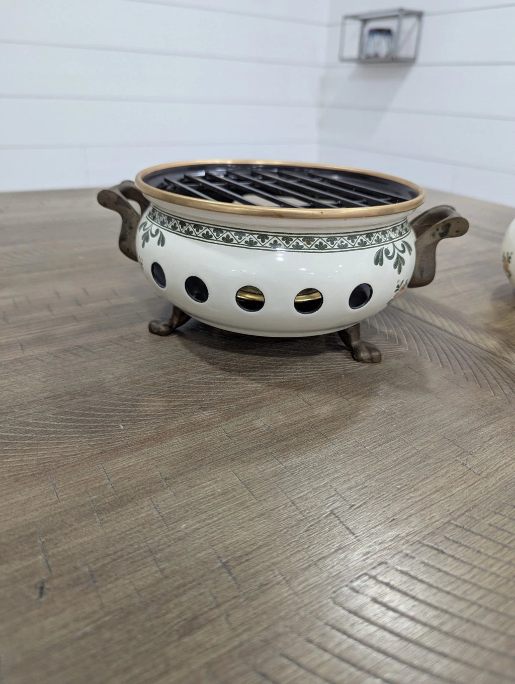 Asta Enamel Tea Kettle With Warmer-Mint Condition