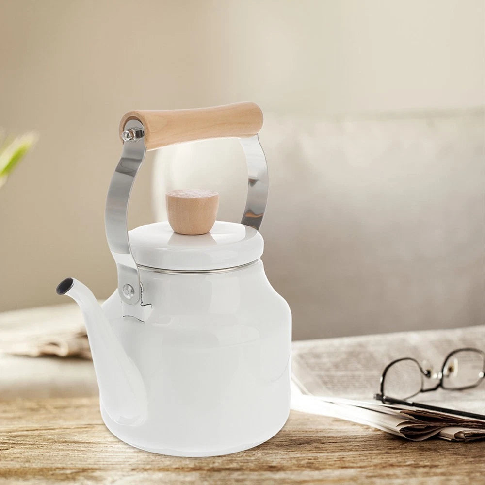 Kettle Make Tea Travel Enamel Stovetop Boiling Pot for Gas Water