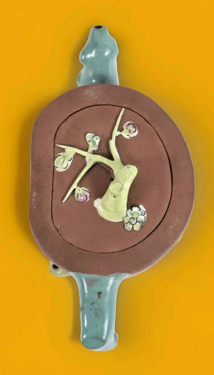 Chinese Polychrome Enameled Yixing Tea Pot Small