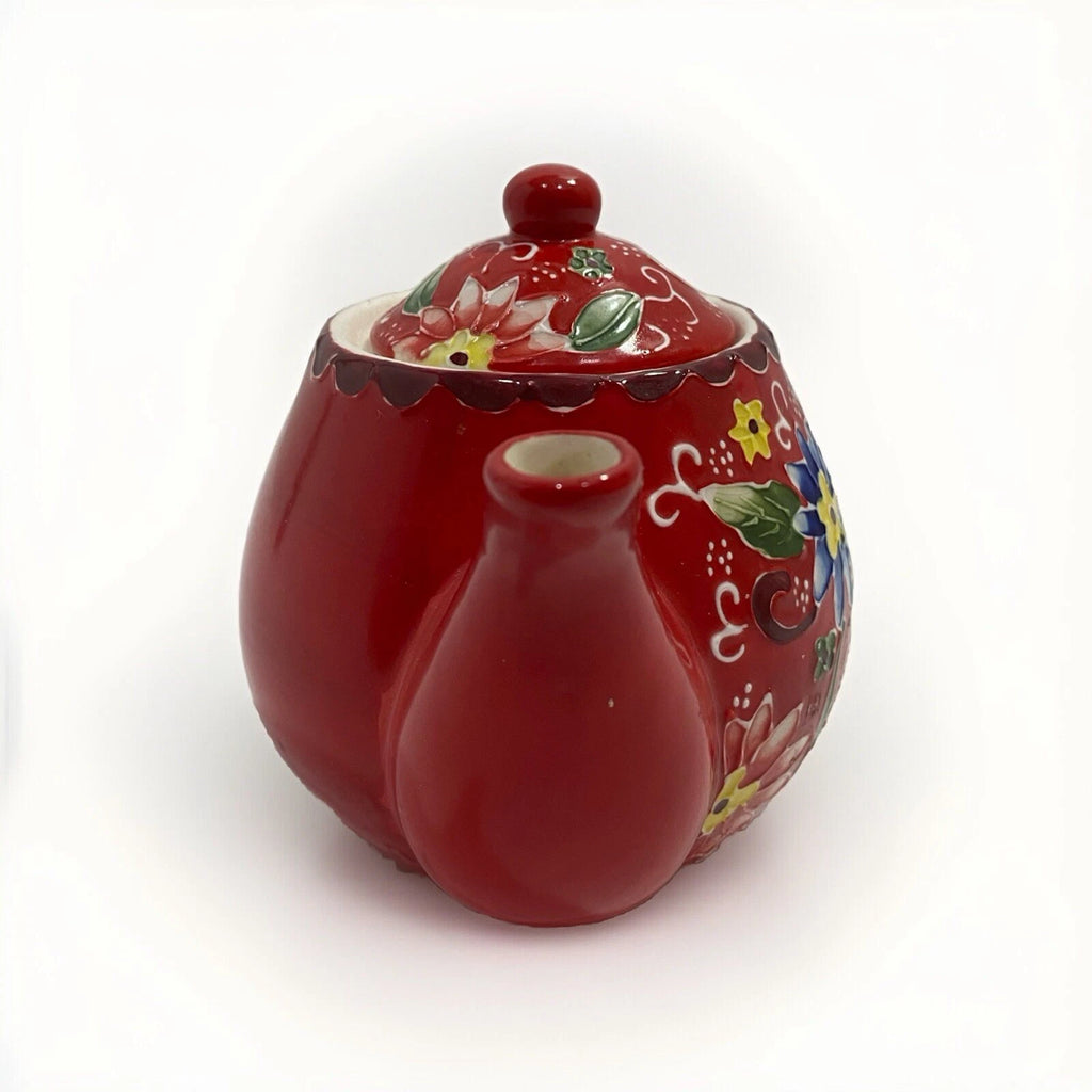 T2 Teapot Flower Power Red