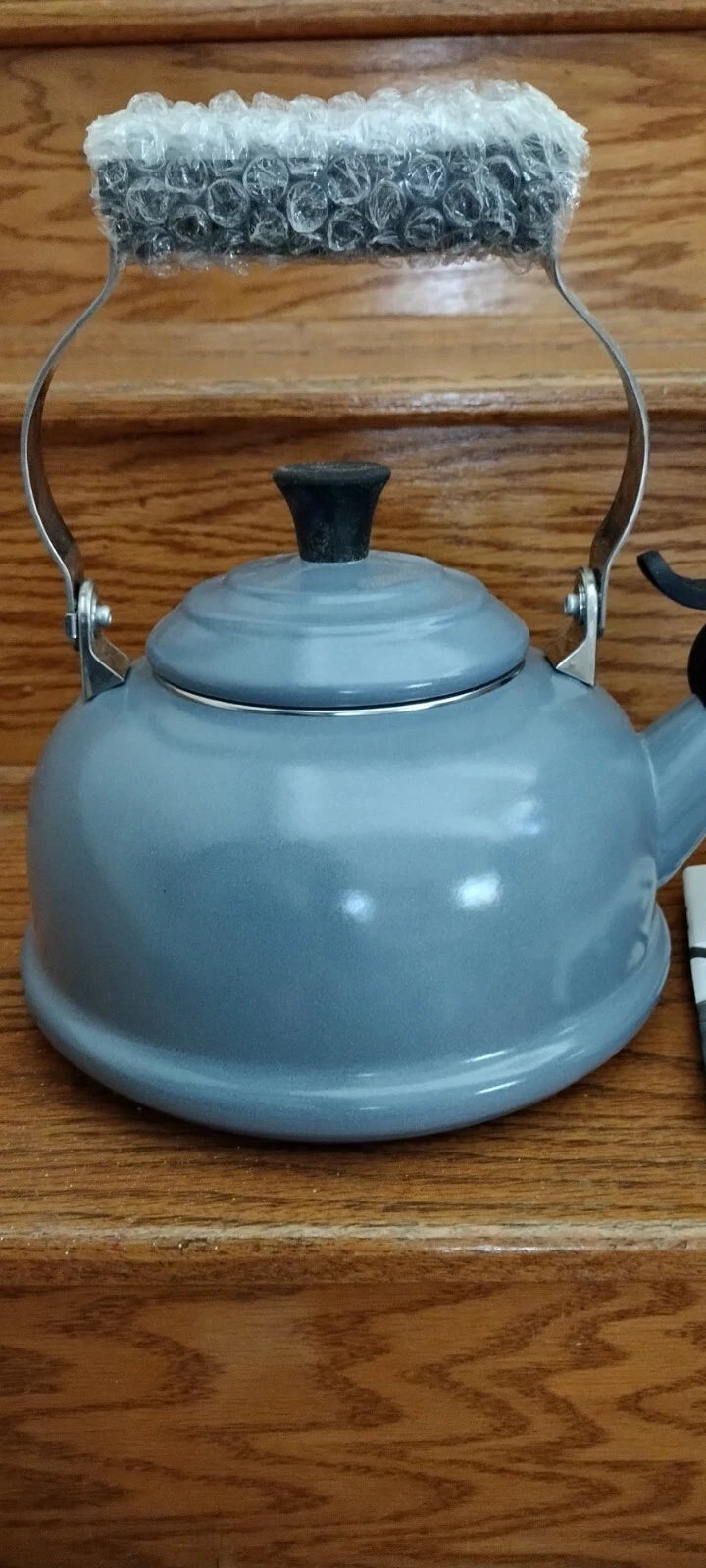 Le Creuset New Enamel On Steel Whistling Tea Kettle 1.7 qt. Mineral Blue