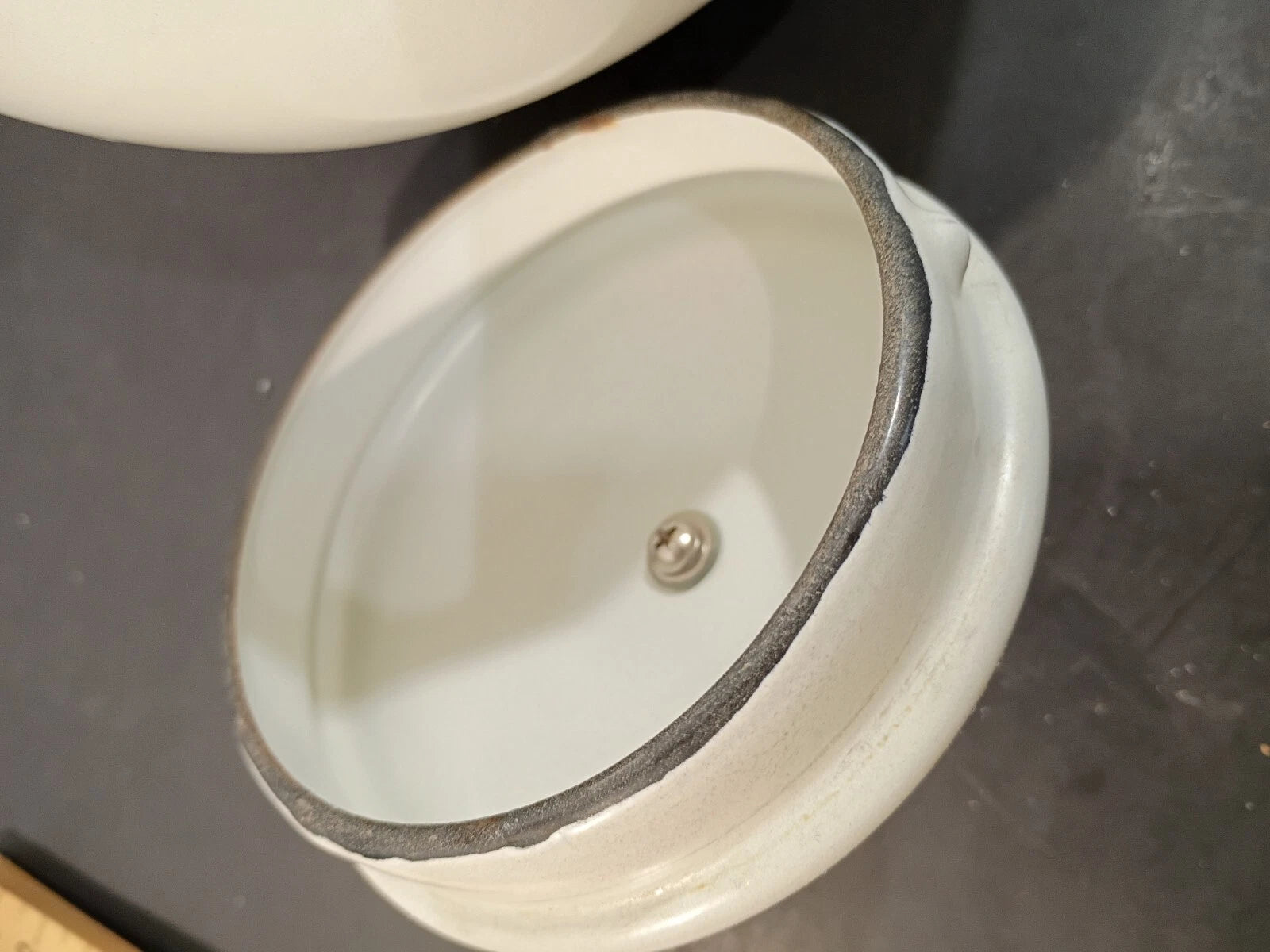 VTG Pfaltzgraff Yorktown enamel on metal Teapot VGC