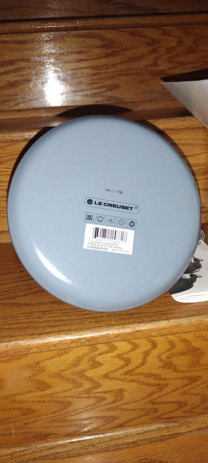 Le Creuset New Enamel On Steel Whistling Tea Kettle 1.7 qt. Mineral Blue