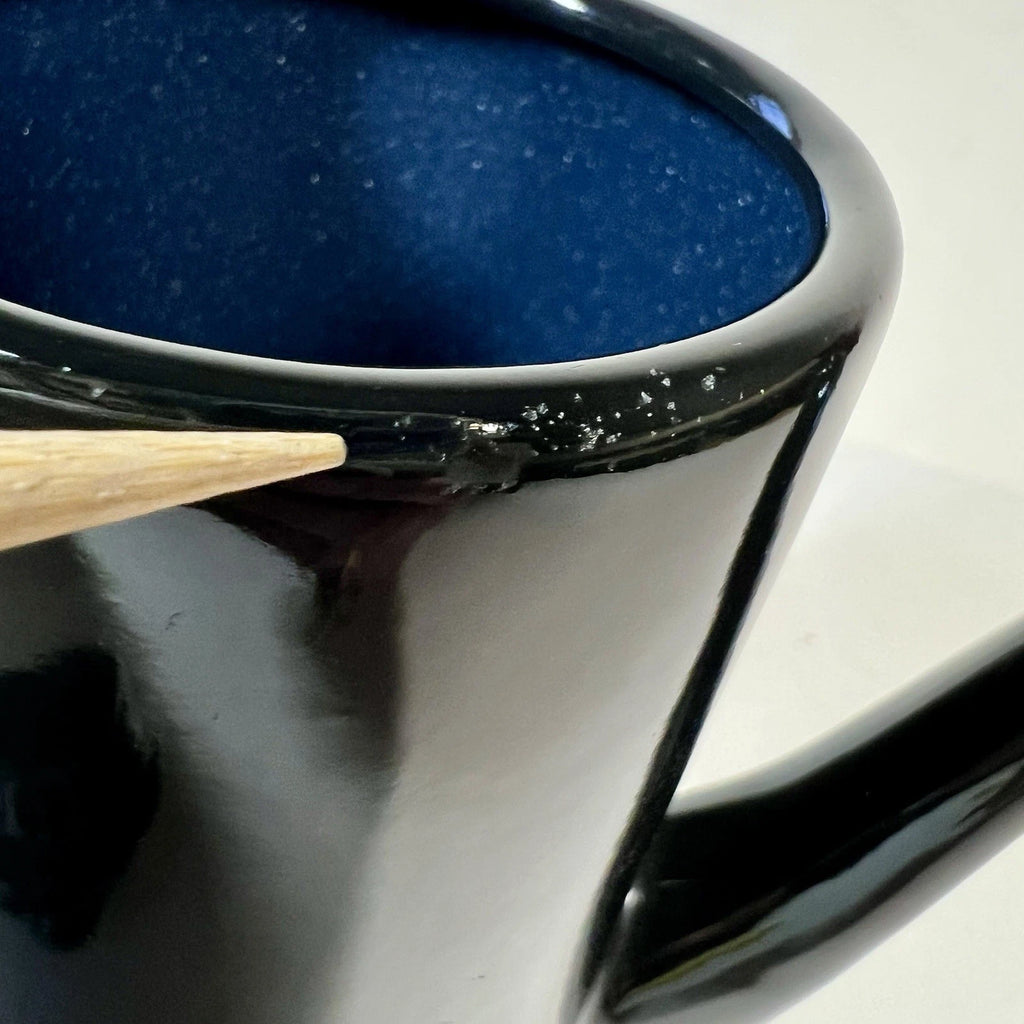 Tsuki Usagi Jirushi Slim Pot 1.2L Black Drip Coffee Tea Kettle Enamel Ware Japan