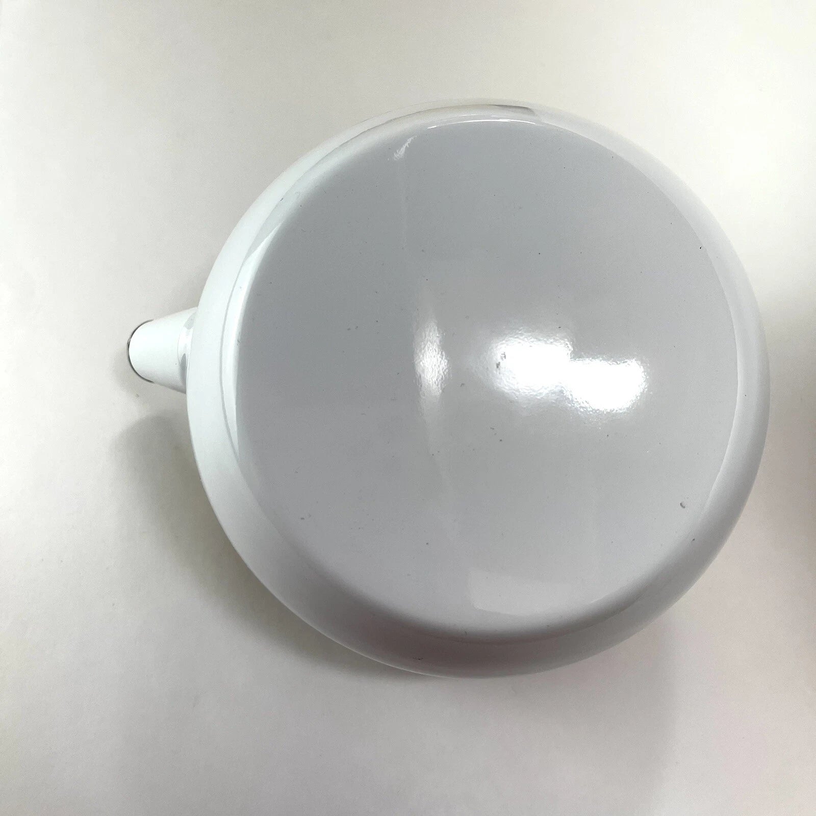 Vtg Enamel Tea Kettle With Pig And Plastic Corn Lid Handle Wood Handle