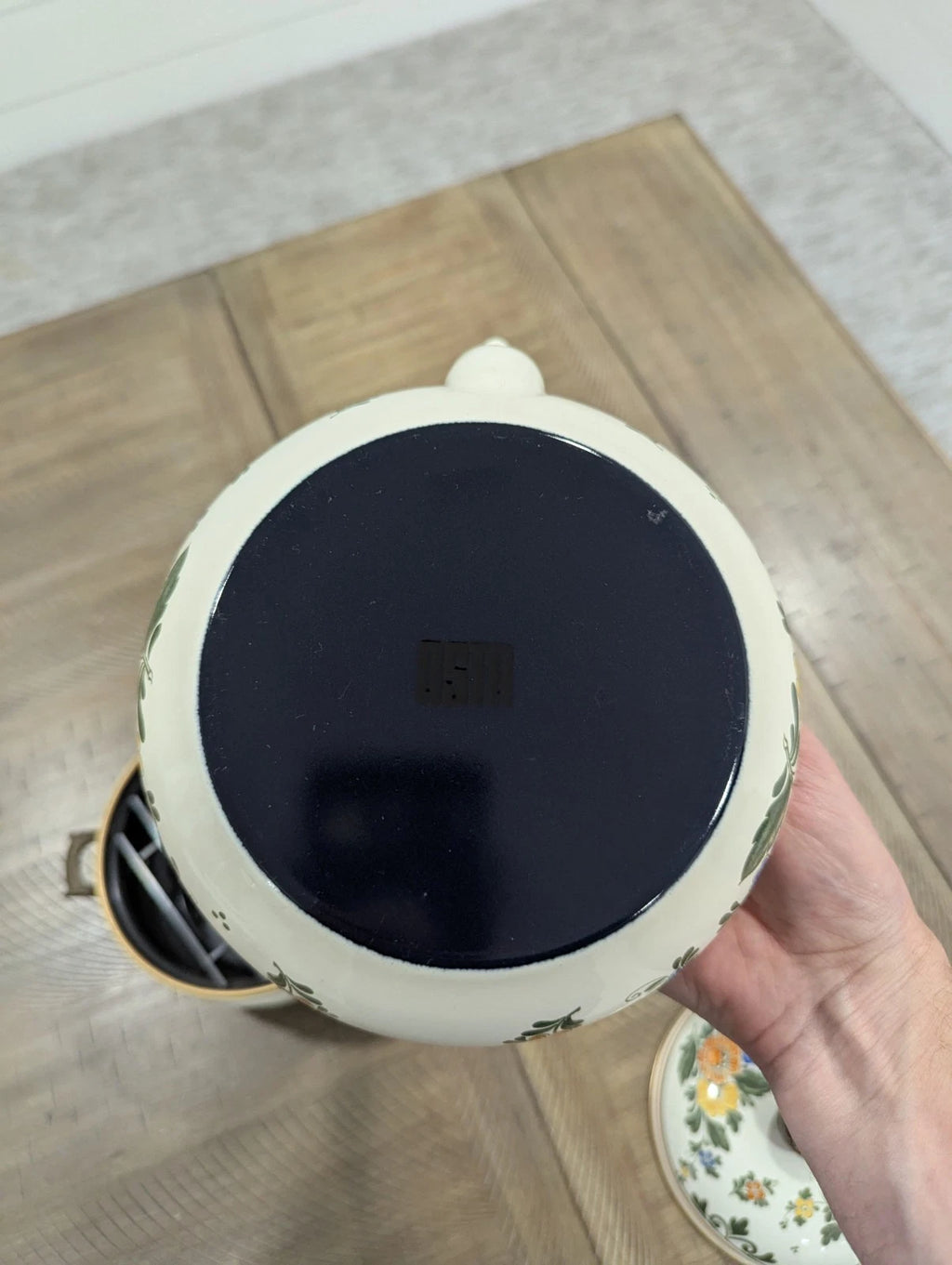 Asta Enamel Tea Kettle With Warmer-Mint Condition