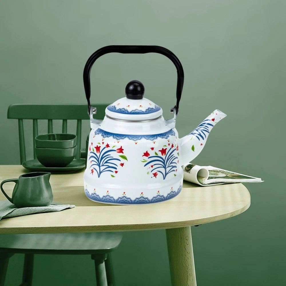 Thickened Enamel Pot Office Teapot Uk Retro Kettle Stove Kettles
