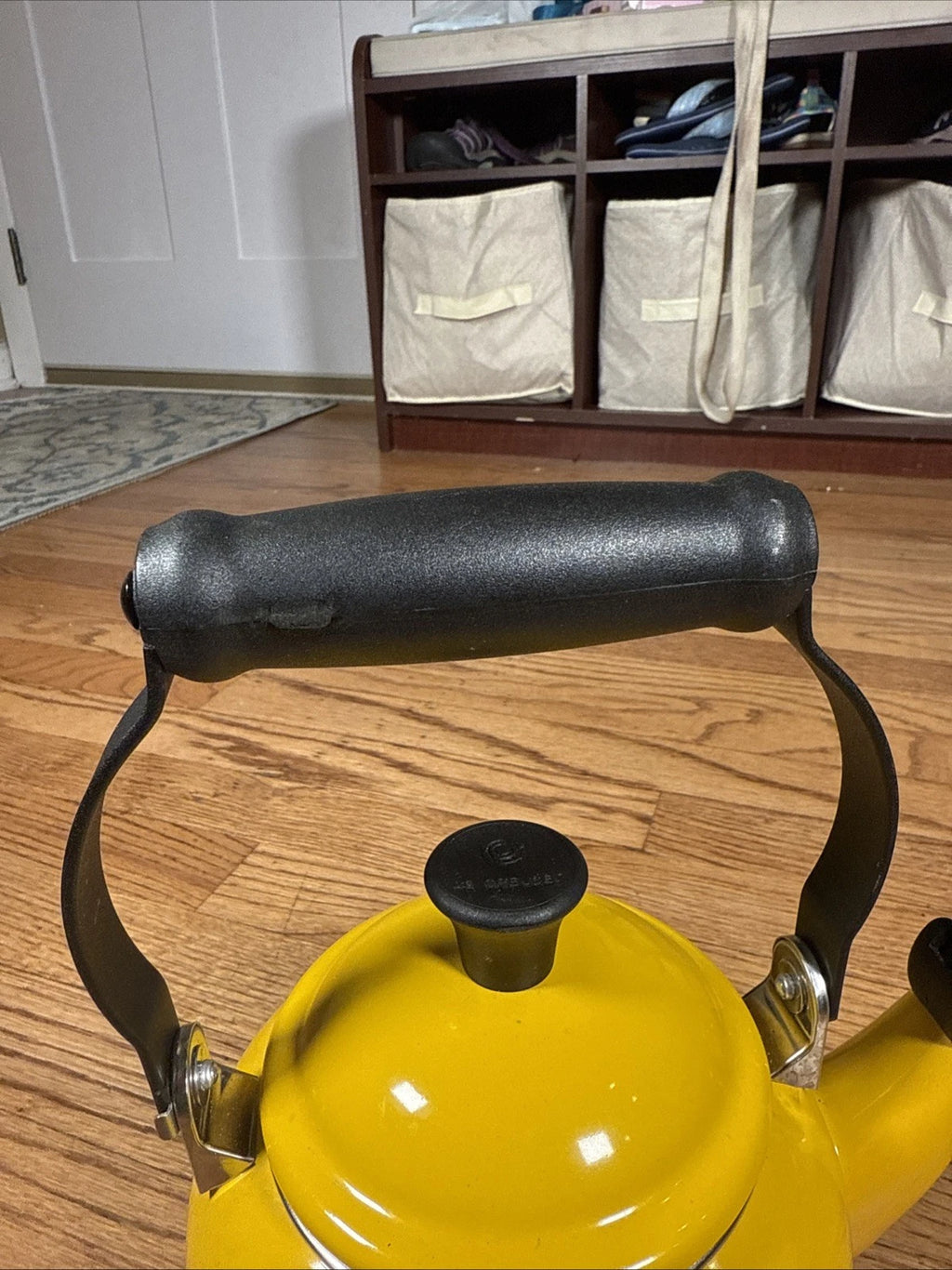 Le Creuset Classic Demi Tea Kettle Enamel on Steel 1.25 Quart Yellow