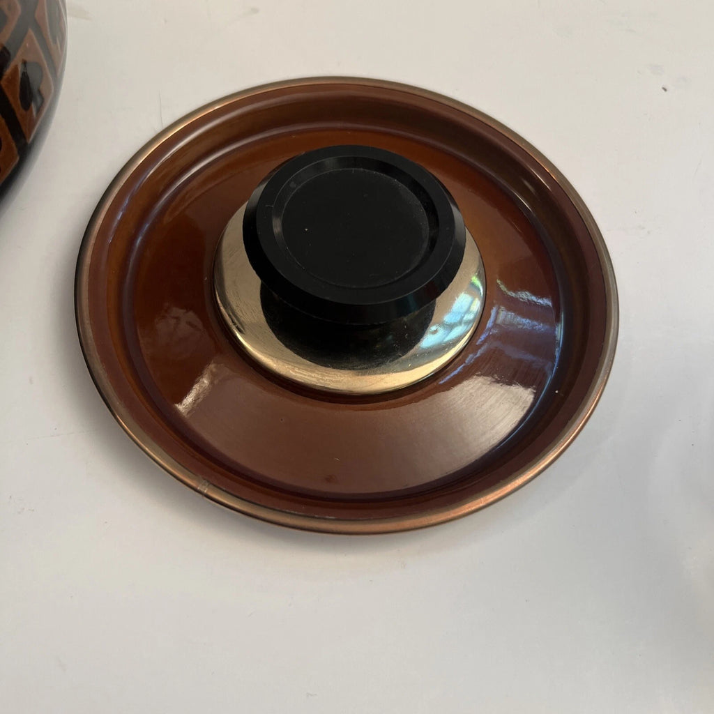 Mid-century Modern West Bend USA Le Provencal Enamel Tea Pot Water Kettle Xlnt!