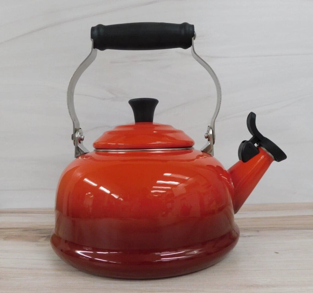 Le Creuset Enamel on Steel 1.7 Quart Classic Whistling Kettle, Cerise Red - New