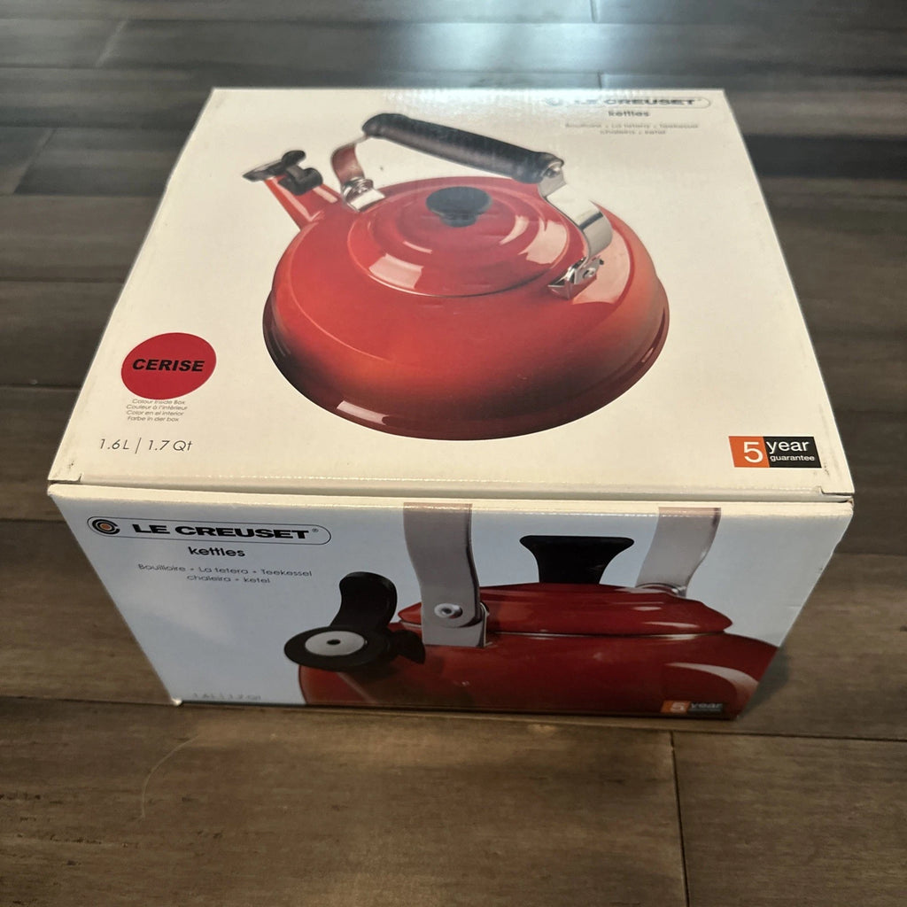 Le Creuset Whistling Tea Kettle 1.7 qt. Cerise - Enamel on Steel - Classic