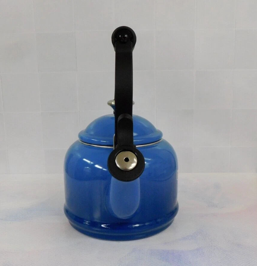 Le Creuset Enamel on Steel 1.25 Quart Demi Tea Kettle, Marseille Blue - New