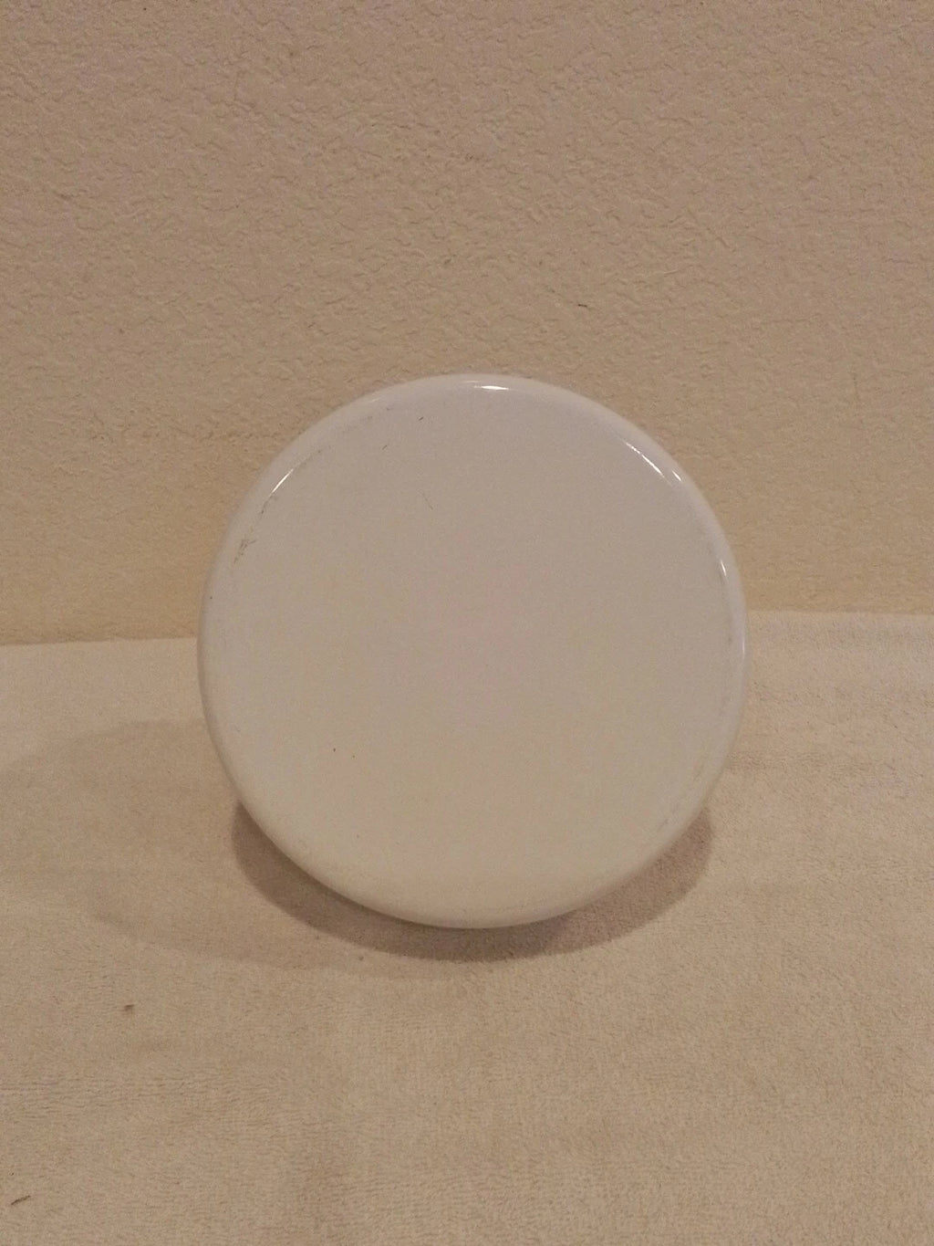 Vintage Whistling White Tea Kettle Tea Pot Enamel On Steel