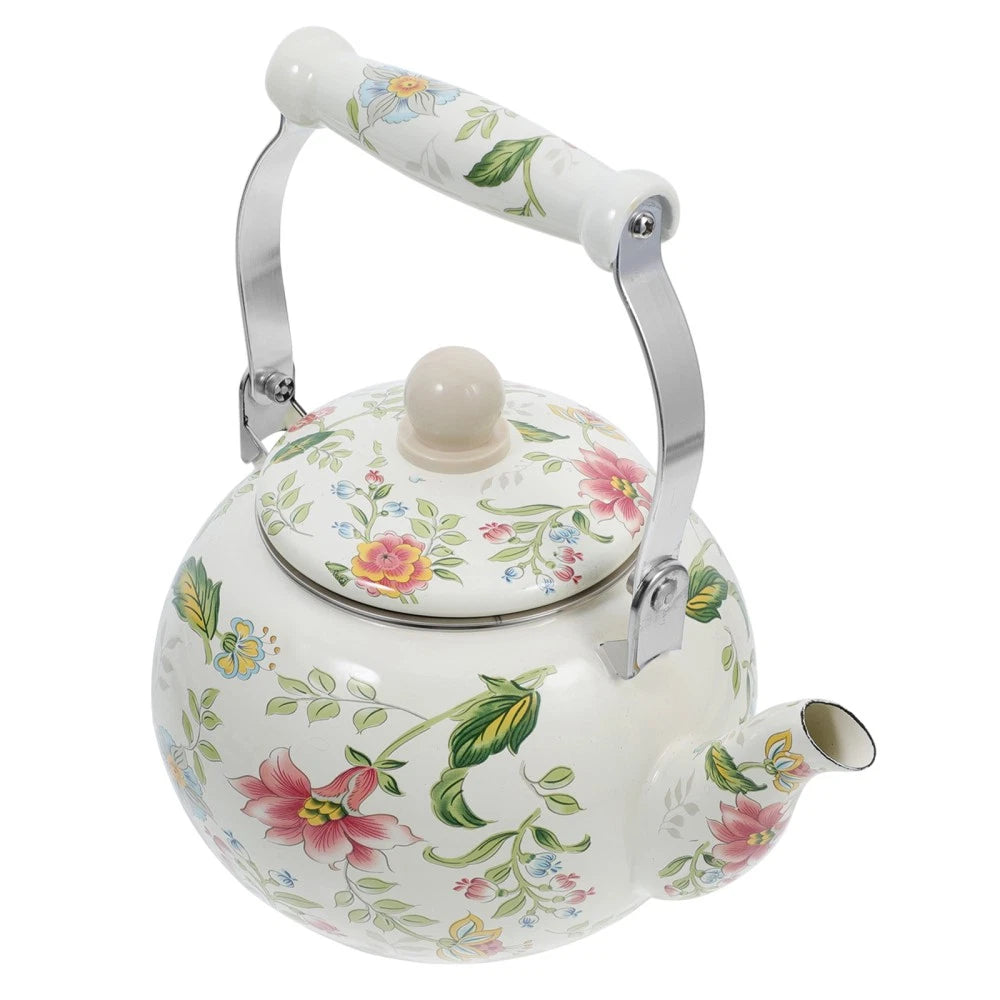 Thickened Enamel Boiling Kettle Alipis Tea Vintage Teapot W Strainer