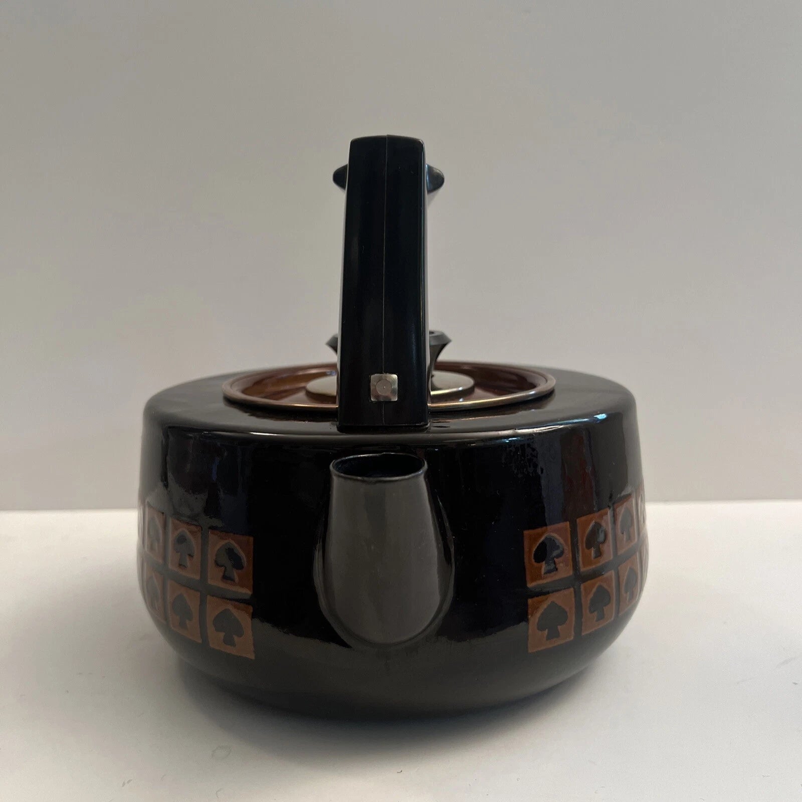 Mid-century Modern West Bend USA Le Provencal Enamel Tea Pot Water Kettle Xlnt!