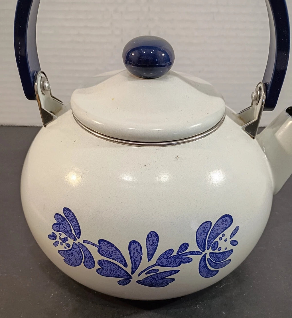 VTG Pfaltzgraff Yorktown enamel on metal Teapot VGC