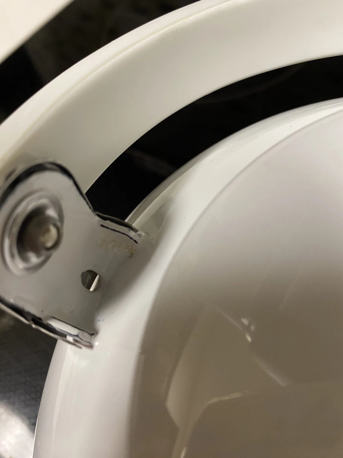 Vintage Enamel Lincoware Tea Pot Kettle White with Plastic Handle-Blue Flowers