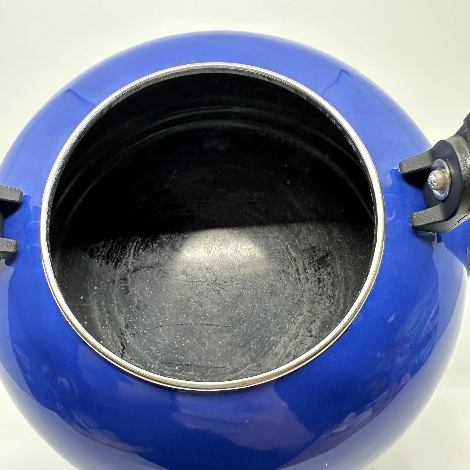 Le Creuset Classic Kettle Teapot Enamel On Steel Blue 1.7 Quarts Missing Parts