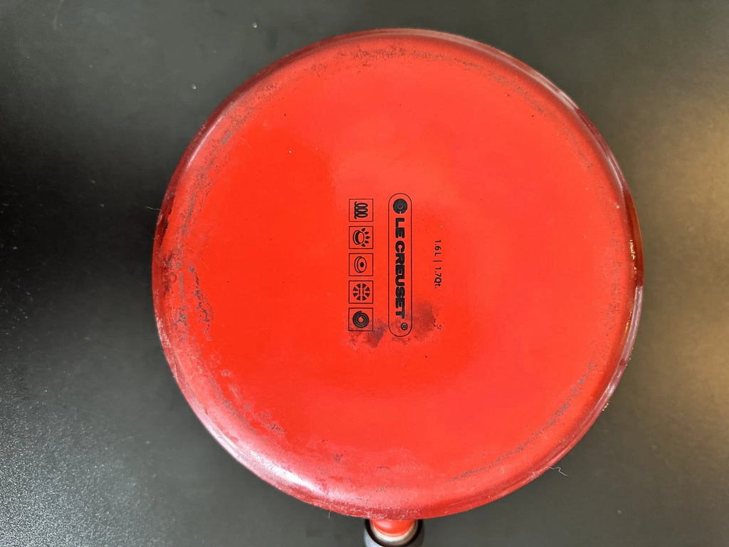 Le Creuset Whistling Tea Kettle 1.7 Quart Enamel Steel Ombre Cherry Red