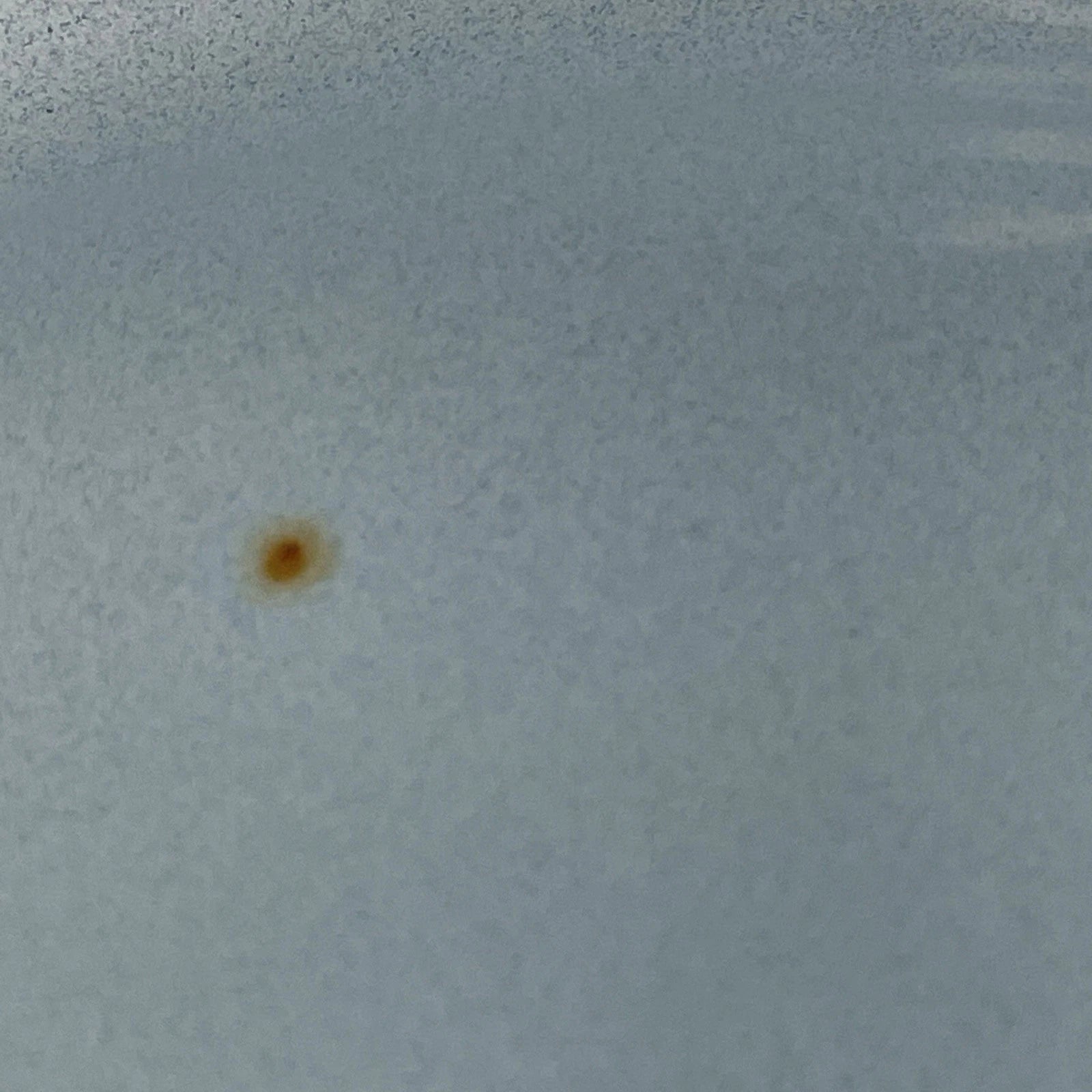 Vtg Hand Painted MCM Yellow Enamel Tea Kettle with Teak Wood Handle and Knob