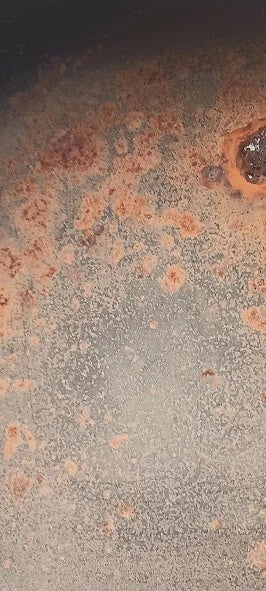 Vintage Fissler Red Enamel Tea Kettle For Decor *Burnt Spots Inside and Bottom*