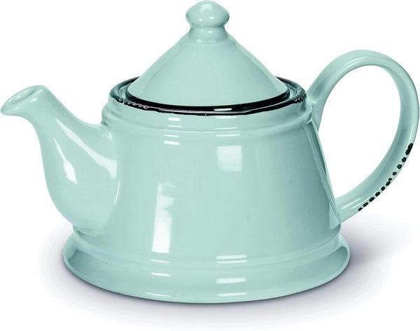 Abbott Collection Enamel Look Ceramic Teapot - Mint Green, 9 inches L, Green
