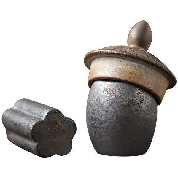 Ceramic Gold Glaze Pot Lid Pigmented Kung Fu Tea Accessories Japanese Bracket