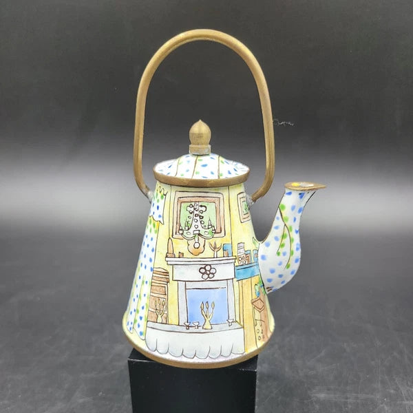 Empress Arts Kitchen/Livingroom Enamel Miniature Decorative Teapot