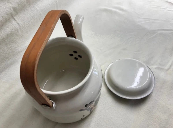 Vintage 1970s Noreen Sukeroku Teapot Gailstyn-Sutton Kettle Enamel Japan Kabuki