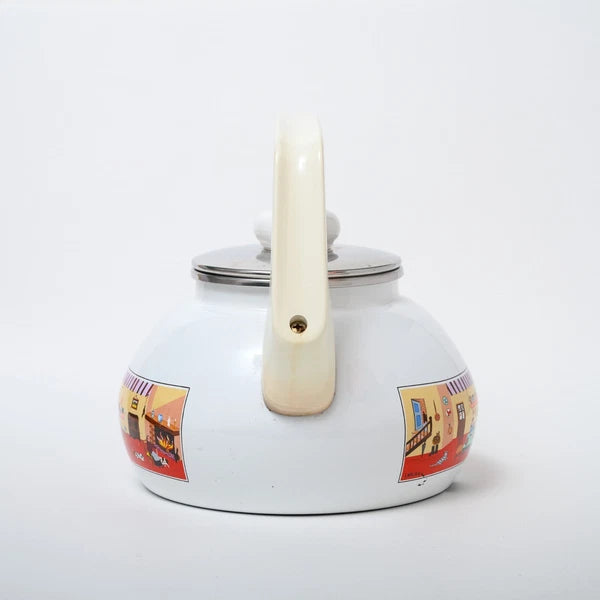 Villeroy & Boch Naif Enamel Tea Pot - Rare Vintage German Kettle Gérard Laplau