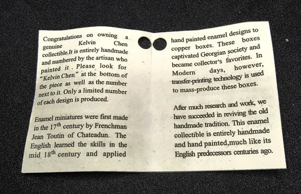 Rare Kelvin Chen Miniature Handpainted Enamel Teapot No 158 ~ 1999