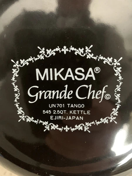 Mikasa grande chef Charisma Black Kettle. UN701 Tango 2.5qt Ejiri-Japan Teapot
