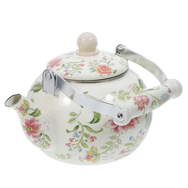 Thickened Enamel Boiling Kettle Alipis Tea Vintage Teapot W Strainer