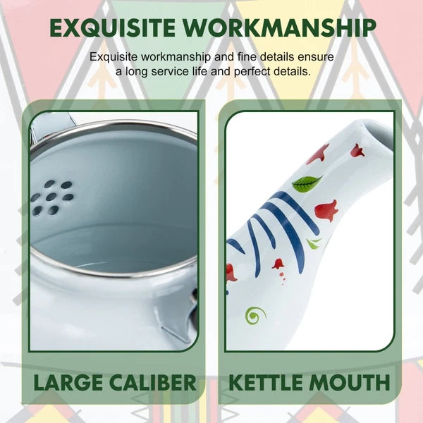 Thickened Enamel Pot Office Teapot Uk Retro Kettle Stove Kettles